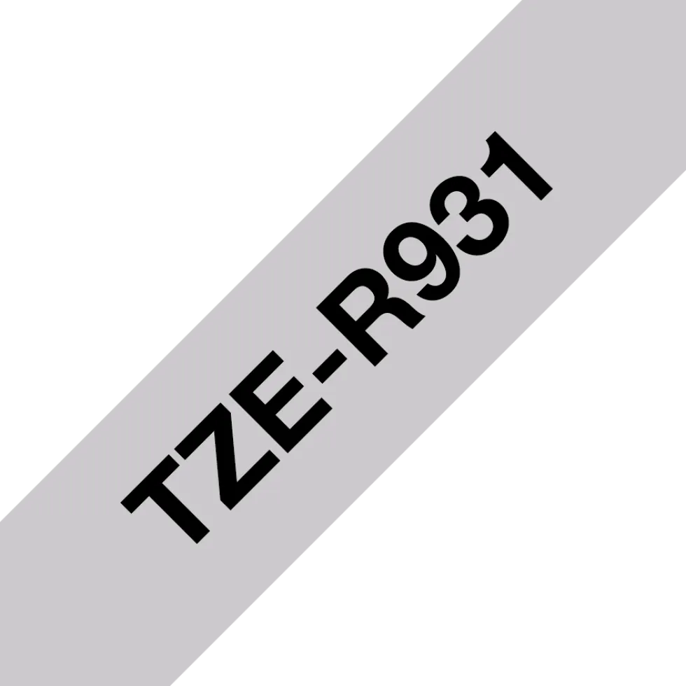 Tape BROTHER TZER931 12mm svart/silver