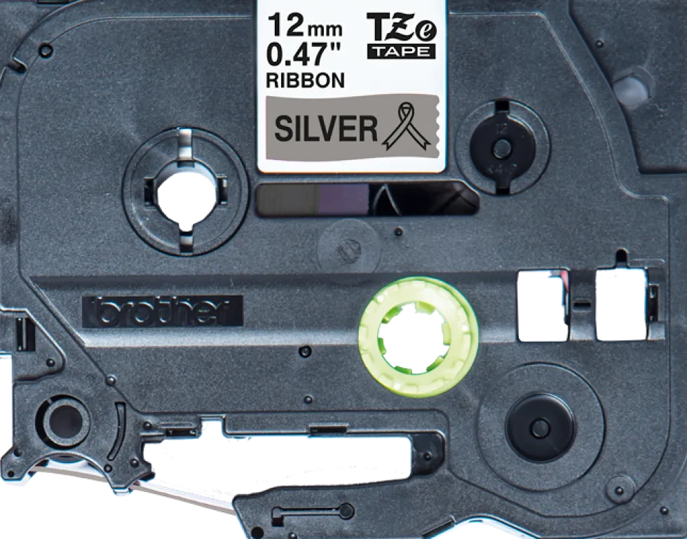 Tape BROTHER TZER931 12mm svart/silver