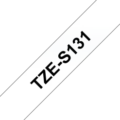 Tape BROTHER TZES131 12mm svart på klar