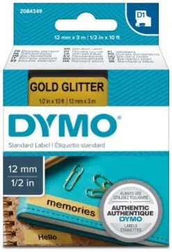 Tape D1 12mmx3m blank/gold