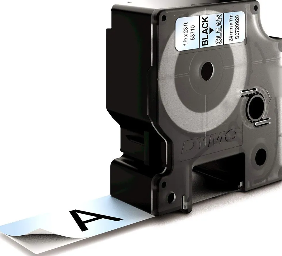 Tape DYMO D1 24mm svart på klar