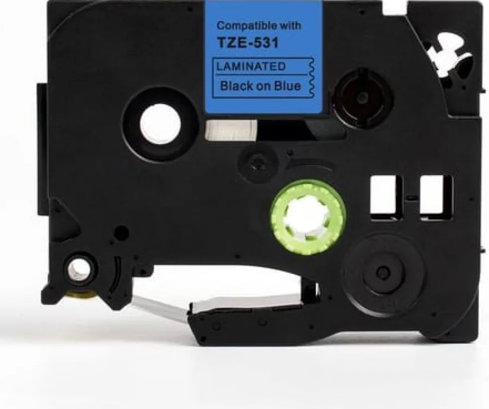 Tape 12mm TZe-531 svart på blå
