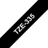 Tape 12mm TZe-335 vit på svart