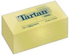 Tartan Notisar 76x76 gul