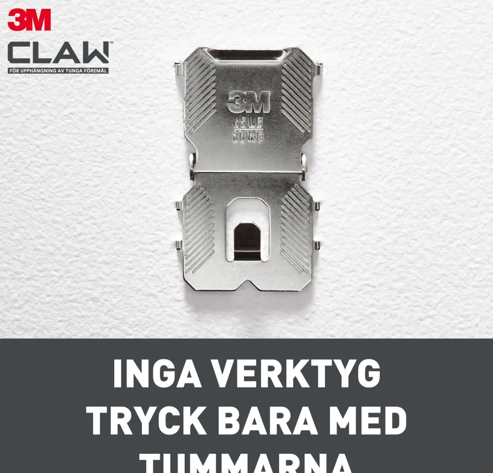 Tavelkrok för gipsvägg 30 kg 2 krokar