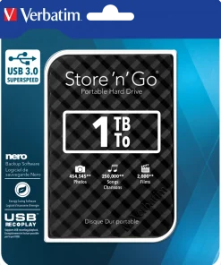 1TB Hard Drive 2,5'' Store ´N´ Go USB 3.0, Black (Gen.2)