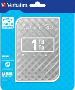 1TB Hard Drive 2,5'' Store ´N´ Go USB 3.0, Silver (Gen.2)