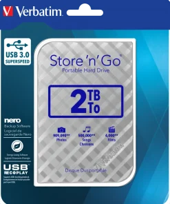 2TB Hard Drive 2,5'' Store N Go USB 3.0, Silver (Gen.2)