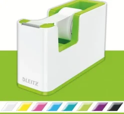 Tejpdispenser m tejp WOW vit/grön