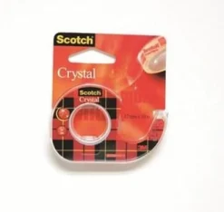 Tejp Scotch Crystal, med hållare, 12mm x 10m