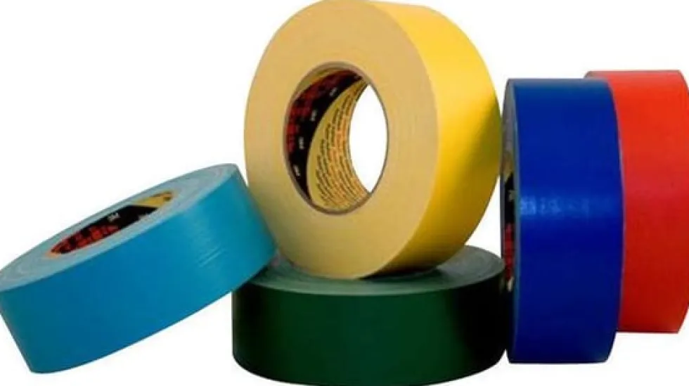 Tejp Textil Plastbelagd Svart, 50mm x 50m