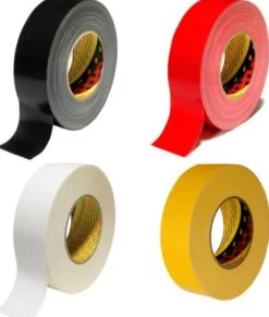 Tejp Textil Plastbelagd Vit, 50mm x 50m, 24/fp