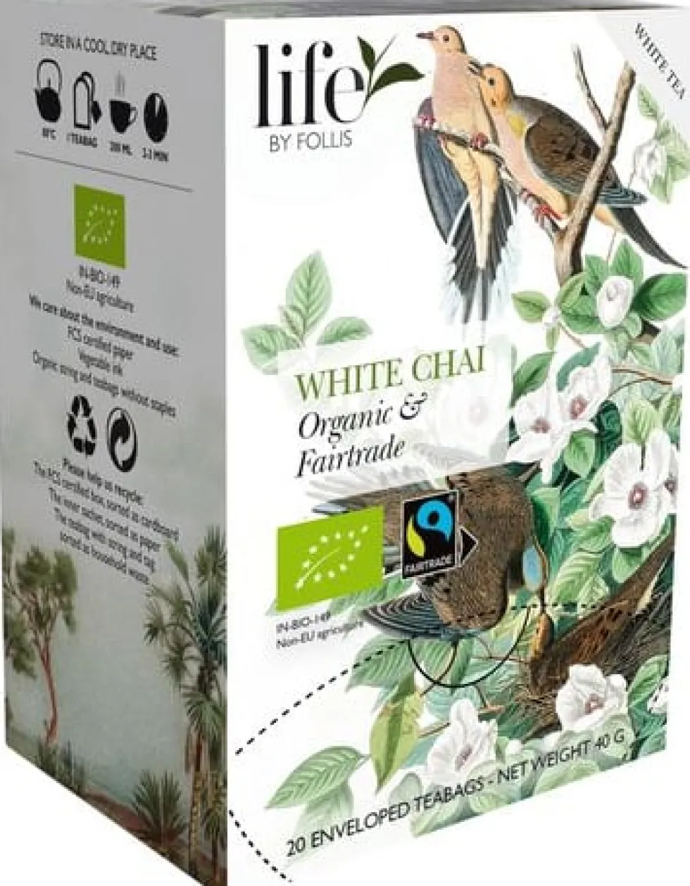 Te LIFE BY FOLLIS Vitt chai 20/fp