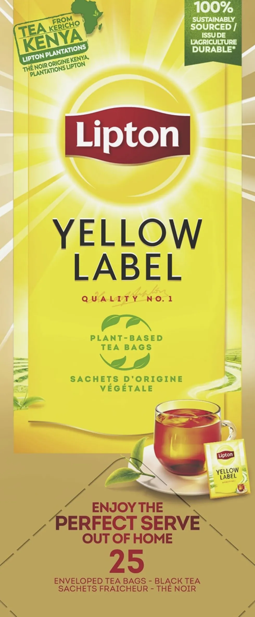 Te LIPTON påse Yellow Label 25/fp