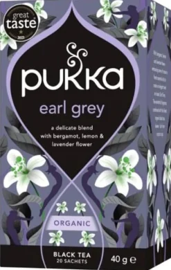Te PUKKA Svart Gorgeous Earl Grey 20/fp
