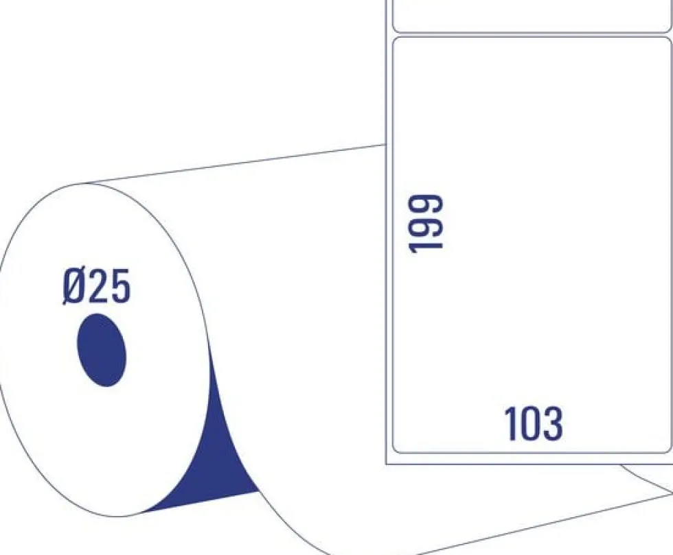 Termoetikett AVERY 103x199mm 700/rl
