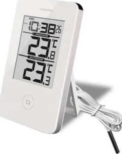Termometer TF inne/ute digital + klocka