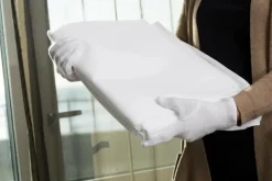 Textilhandske 0450 vit 26cm S 12/fp