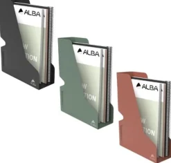 Tidskriftssamlare ALBA metall A4 svart