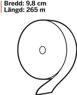 Toalettpapper KATRIN Basic Gigant S, 1-lager, 265m, 12/fp