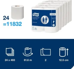Toalettpapper TORK Adv T4 2-lag 4/fp