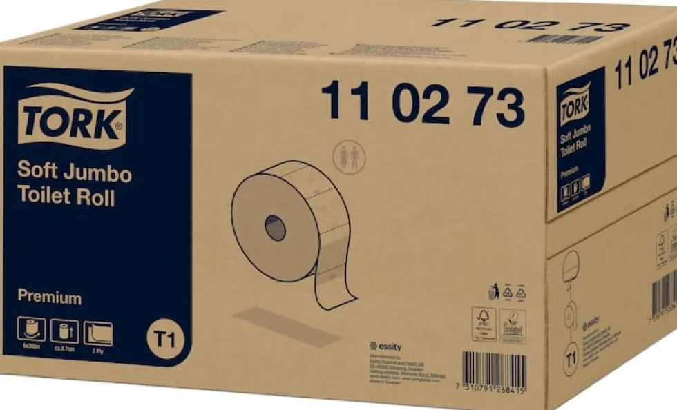 Toalettpapper TORK Jumbo Premium T1, 2-lag, soft, 6/FP
