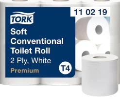 Toalettpapper TORK Premium T4, 2-lag, 50.4m, vit, 6/FP