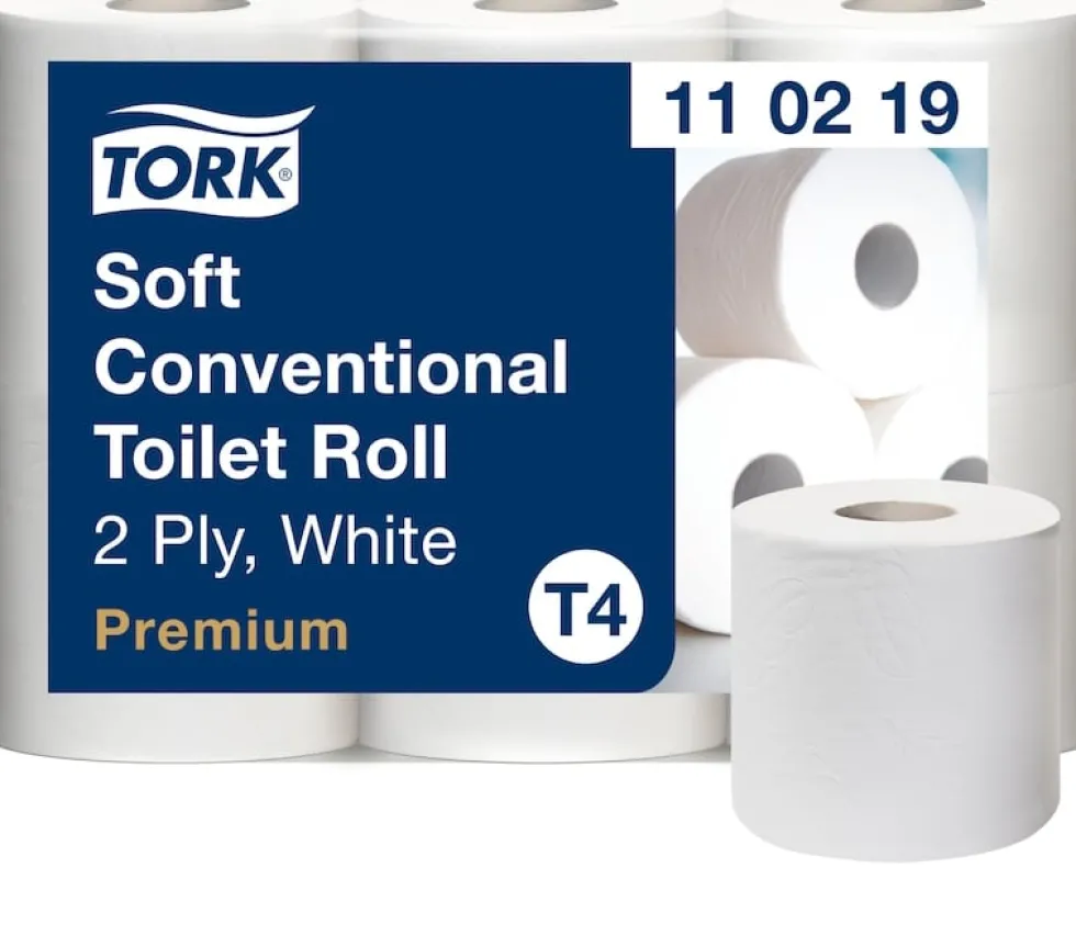 Toalettpapper TORK Premium T4, 2-lag, 50.4m, vit, 6/FP