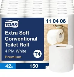 Toalettpapper TORK Pre T4 4-lag 42/krt