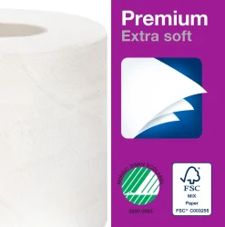 Toalettpapper TORK T4 Premium, 3-lager, 21m, 8/FP