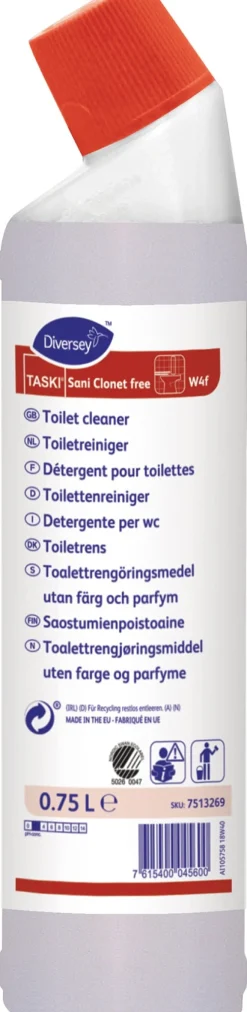 Toalettrengöring Taski Sani Clonet Free, 750ml