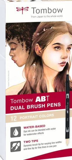 Tombow ABT Dual Brush 12P-4 Portrait färger (12)