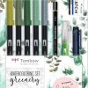 Tombow ABT Dual Brush set Greenery (9)