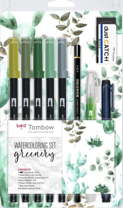 Tombow ABT Dual Brush set Greenery (9)