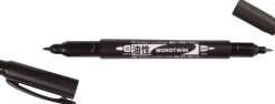 Tombow fineliner MONO twin pen 0,4/0,8 svart