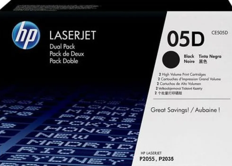 Toner HP CE505D 05A 4,6K svart 2/fp