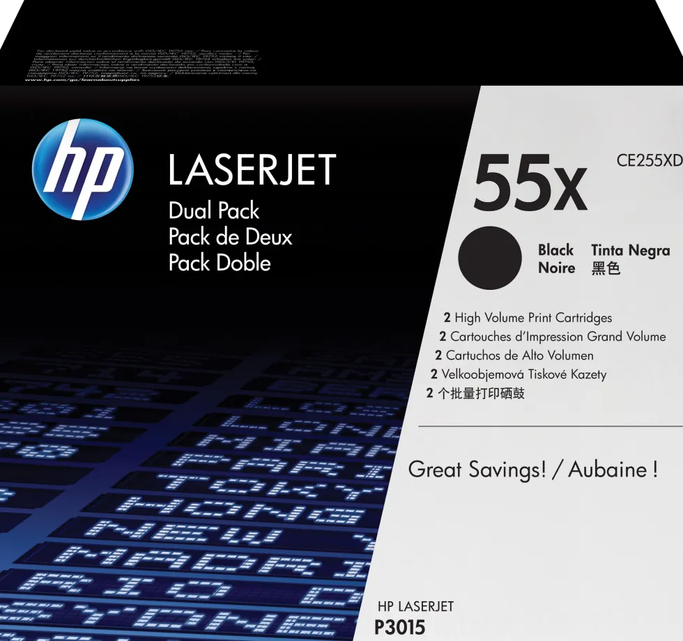 Toner HP CE255XD 55X 25K Svart 2/FP