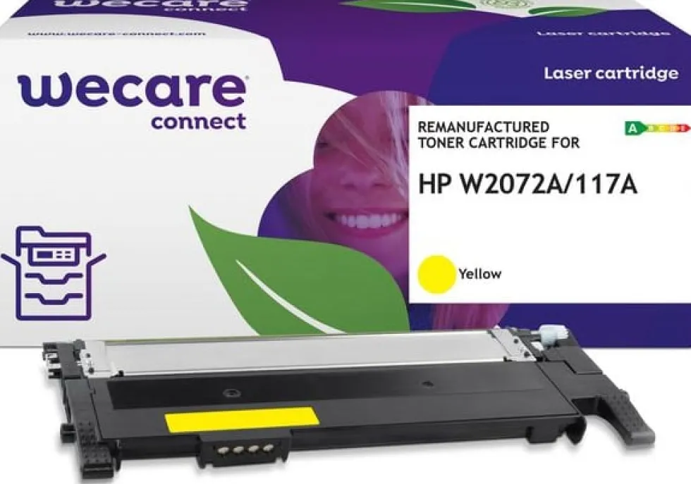 Toner WECARE HP W2072A 117A 1K gul