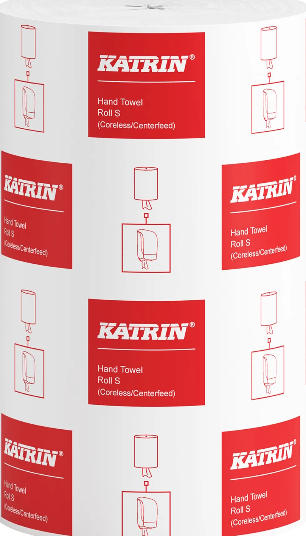Torkrulle KATRIN Classic S1, centermatad, 1-lag, Ø13cm, 116m/rl, 12rl/FP