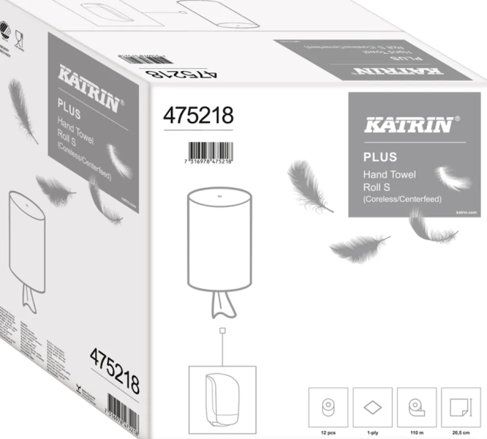 Torkrulle KATRIN Plus S1, 1-lag, Ø13cm, 110m/rl, 12rl/FP