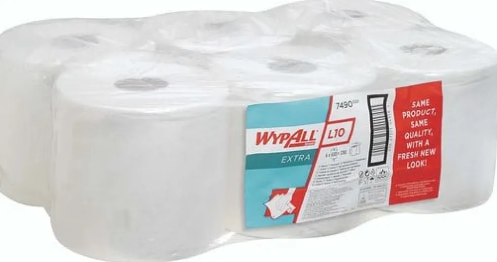 Torkrulle WYPALL® L10, 1-lag, vit 600/rl