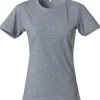 T-shirt CLIQUE 029031 dam gråmel L