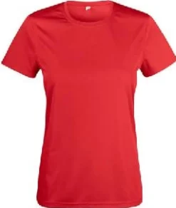 T-shirt funk CLIQUE 029039 dam röd 2XL