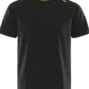 T-shirt heavy FRISTAD 7553 S svart/gul