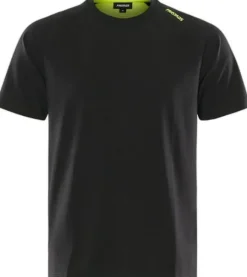 T-shirt heavy FRISTAD 7553 S svart/gul
