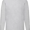 T-shirt Långärmad FRUIT gråmelange 5XL