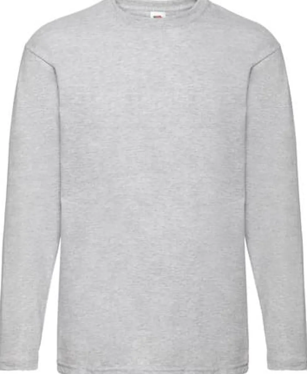 T-shirt Långärmad FRUIT gråmelange 5XL