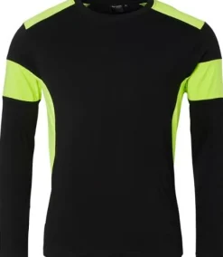 T-shirt l/ä TOP SWEDE 212 sv/fl gul 3XL