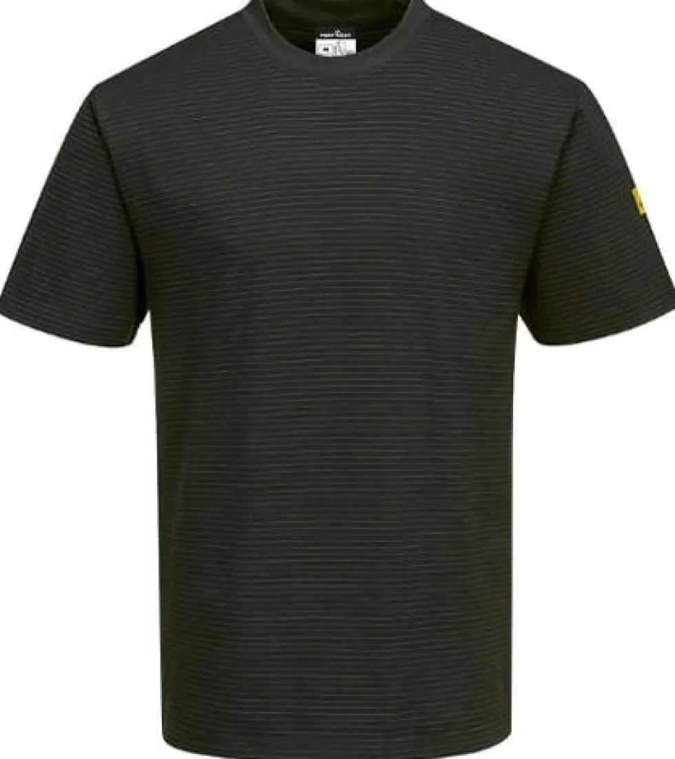 T-shirt PORTWEST AS20 ESD svart XXS