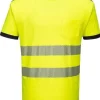 T-shirt varsel PW T181 kl2 gul 2XL